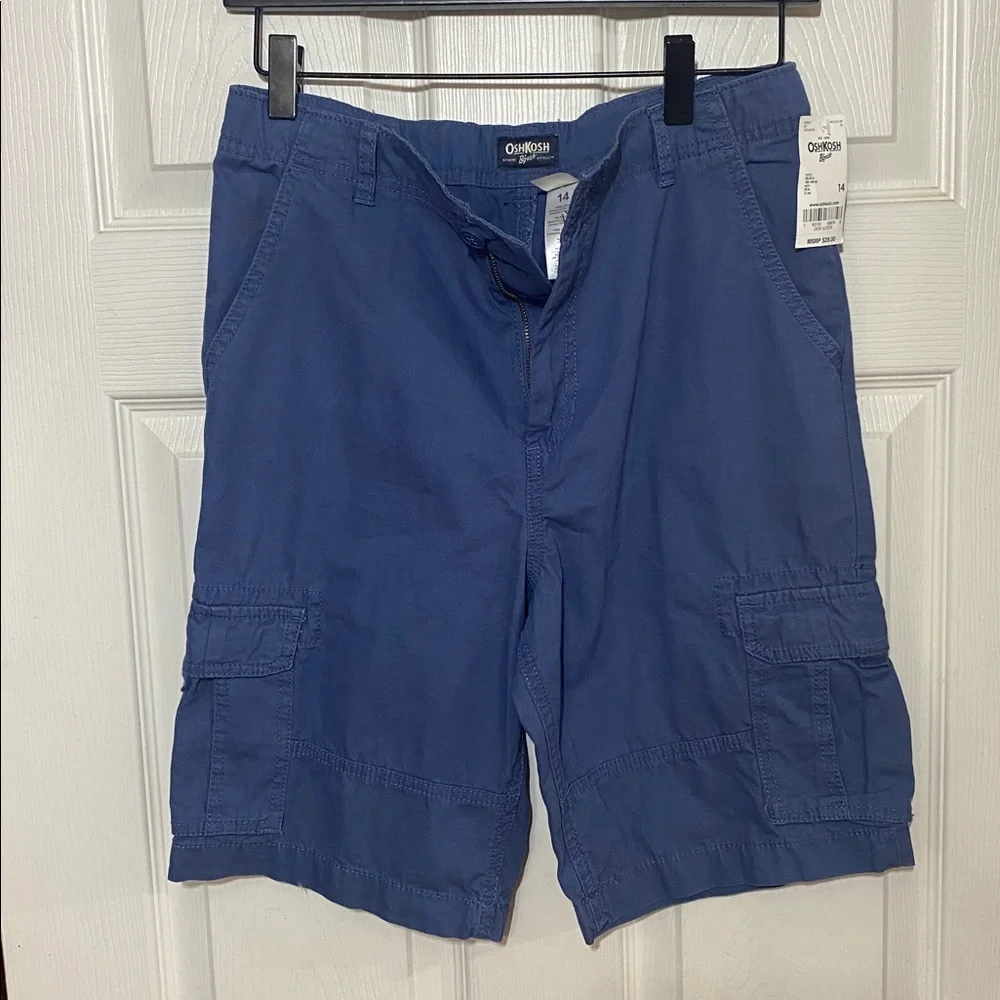 OshKosh B'gosh Boys Liberty Blue Cargo Shorts size 14